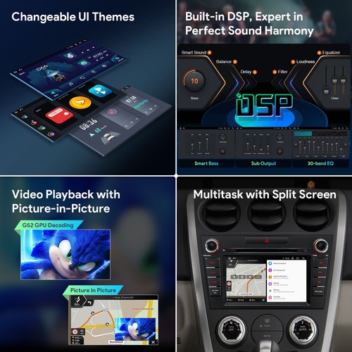 4G Android 14 8-Core Car Play Stereo GPS DVD Player Radio 4+64GB For Mazda CX-7 - Picture 9 of 13