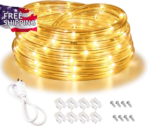LED Rope Lights, 16Ft Warm White Strip Lights, Connectable and Flexible Tape Lig - Picture 8 of 12