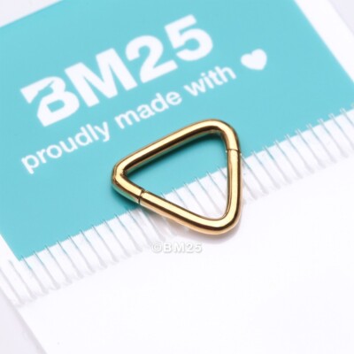 Implant Grade Titanium Golden Triangle Basic Geometric Clicker Hoop Ring