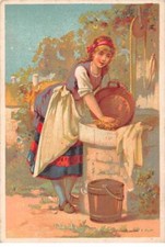 Chromos AM14989 6X9 Cm Approx. Usine Saint Louis Pasta Food Women Net
