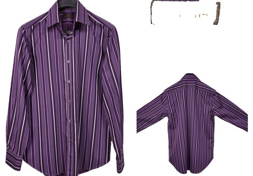 ETRO / 長袖シャツ/42/シルク/パープル/総柄/81-19653-3675 ETRO Other Long Sleeve Shirt 42 Silk Purple Total Pattern 81-19653