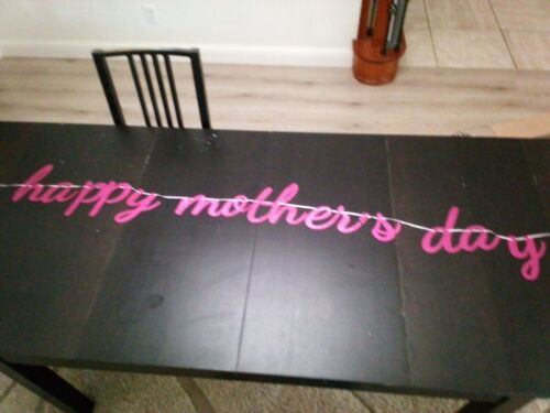 Dark Pink Glitter Mothers Day Banner - Foto 1 di 2