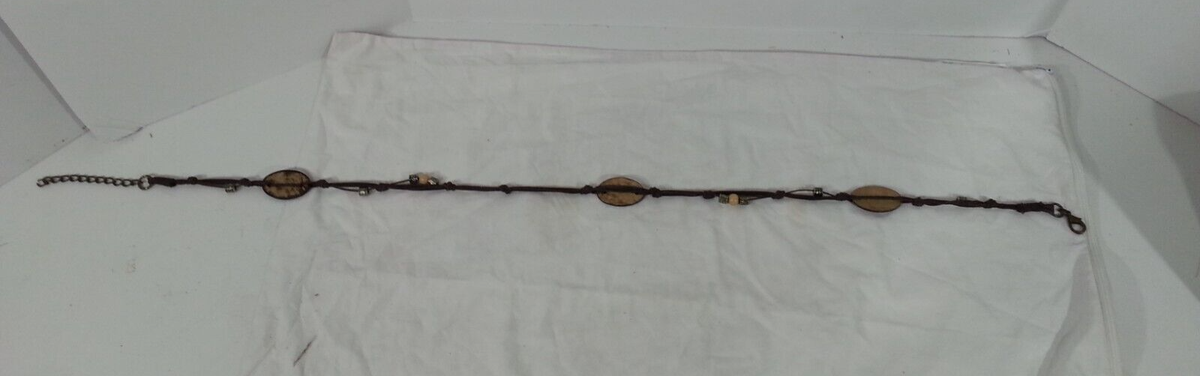 Coconut Shell Beaded Tie Belt 35.5 display picture 2