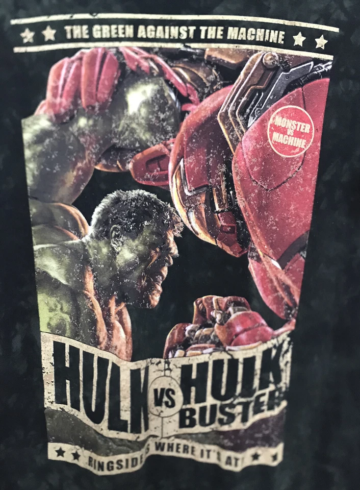 Marvel Hulk Vs Hulk Buster Iron Man Green M Tie Dye Official Avengers.. - Изображение 3 из 4