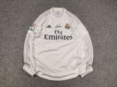Authentic 2015-2016 Adidas Real Madrid Long Sleeve Jersey Shirt