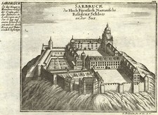 Saarbrücken Original Kupferstich Bodenehr 1720