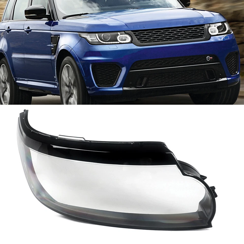 Pair Front Headlight Lens Cover Shell For Land Rover Range Rover Sport 2014-2017 Foto 3 de 4