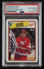 Adam Oates Signed 1988-89 Topps Card Auto #161 DP (PSA) - A