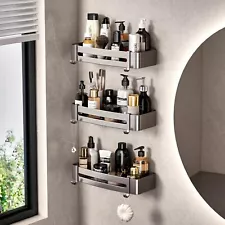 Bathroom Storage Holder Shelf Shower Organizer Rack Wall Mounted Storage Rack US