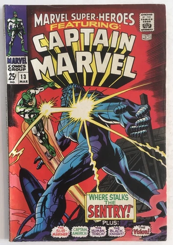 Marvel Super-Heroes #13 1968 (FN- 5.5) 1st Carol Danvers Captain Marvel