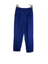 Vintage 90s Womens 8 Petite Wool Pleated High Rise Dress Pants Rockabilly Preppy