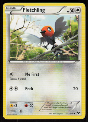 Fletchling 113/146 Common XY Pokemon LP