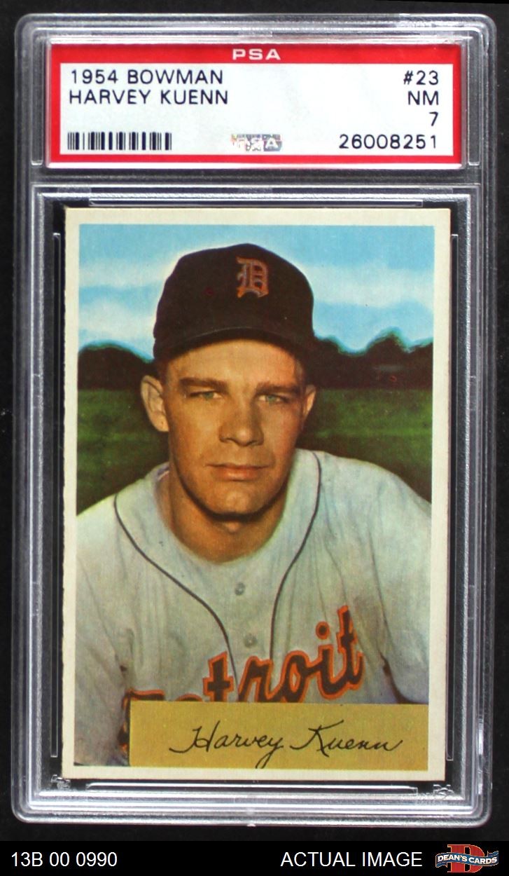 1954 Bowman #23 Harvey Kuenn Tigers RC PSA 7 - NM