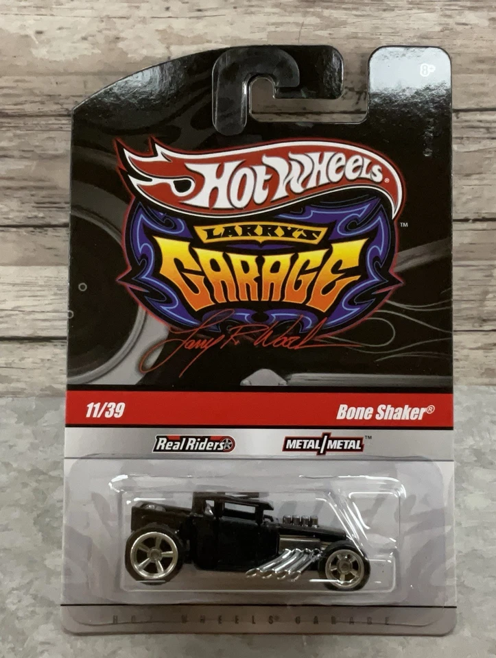 HOT WHEELS LARRY’S GARAGE BLACK BONE SHAKER RR CHASE INITIALS WALMART EXCLU NIP - Image 2 of 4