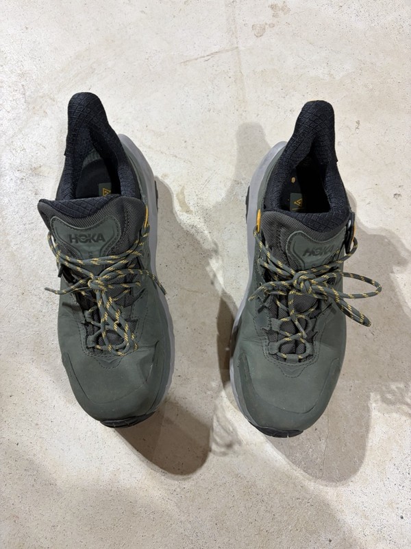 HOKA Men's Hiking Trail Shoes Green/Gray/Yellow US 8.5 Medium MPN 1123155