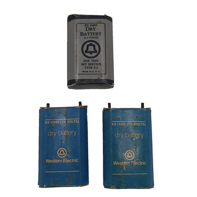 VTG Dry Battery Lot of 3 14495 1.5 Volt Bright Star Industry Telelphone F-2 Set