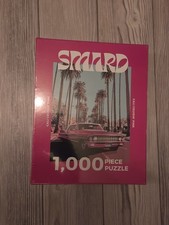 New Sealed Smard Art Cali Cruisin Pink 1000 Piece Jigsaw Puzzle Luxury Black Art