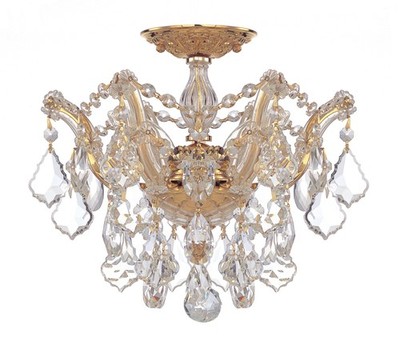 Crystorama Lighting Group 4430-CL-S Maria Theresa 3 Light 14''W - Gold