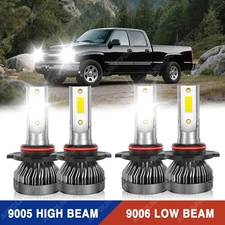 10000K LED Headlights Light Bulbs for Chevy Silverado 1500 2500HD 3500 1999-2006