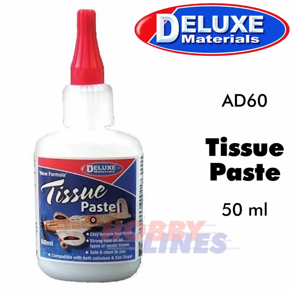 TISSUE PASTE 50ml clear drying bond aero tissue paper AD60 DELUXE MATERIALS