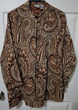 Chico's Long Tapestry Long Jacket Blazer Size 1 Small
