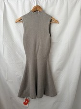 Cider Sleeveless Mock Neck Ribbed Knit Fit and Flare Mini Dress NWT Large