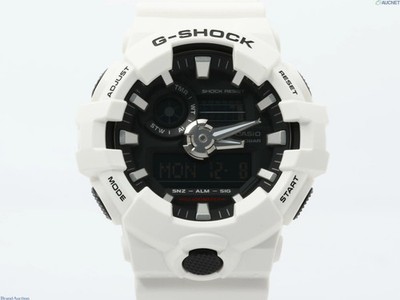 Casio G-Shock GA-700 Series Analog-Digital Watch Black & White Resin #S609008