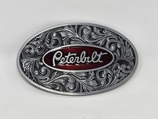 Peterbilt Truck Trucking Belt Buckle 3.5x2.43 Fits 1.5 Belt