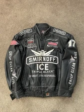 JH Design Matt Kenseth Smirnoff NASCAR Racing Jacket Leather Size XL