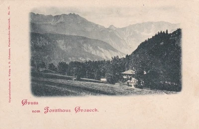 AK Deutsches-Reich Garmisch Partenkirchen Gruss Forsthaus Graseck B. Johannes !! - Bild 1 von 2