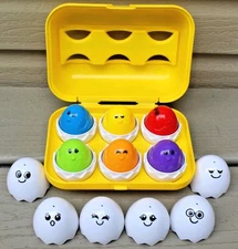 Kidoozie Peek n Peep Eggs Matching Set Developmental Sounds Shapes Ages 1-4 PreK