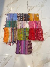 Vintage Silk Sari Recycled Scarves Stoles Patchwork scarf Wholesale Lot 50 Pcs