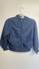 Old Navy Boys Windbreaker Jacket Navy Blue Hooded Zip M