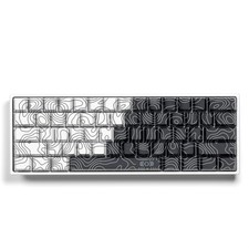 XVX Topographic PBT Keycaps, Shine Through Keyboard Keycaps, White/Black Cher...
