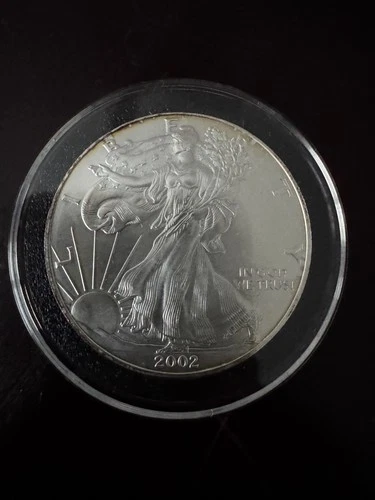 2002 Silver American Eagle BU 1 Coin 1 Oz $1 Dollar Uncirculated Brilliant