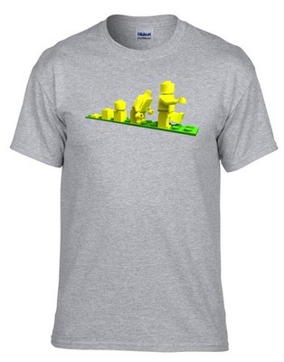 Lego Evolution logo Grau Kinder T-Shirt -144_GR-Kids