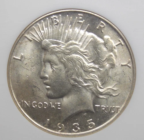 1935 "S" Peace SILVER Dollar $1 NGC MS63 #003 Uncirculated BU Unc ECC&C, Inc.