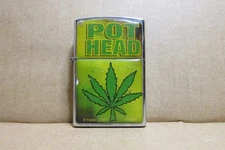 KALAN FLIP-TOP REFILLABLE LIGHTER - POT HEAD