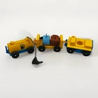 Vintage Fisher-Price Little People Airport Yellow Blue  Luggage Fuel Tank - 5pc