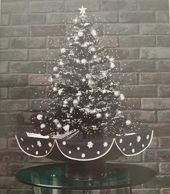 Schnee Mini Weihnachtsbaum - 75 cm/2 Fuß 6 Zoll hoch - in Silber oder Schwarz