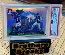 2024 Donruss Optic Lamar Jackson & Mark Andrews Downtown #8 - PSA9