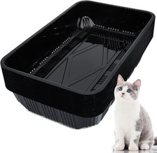 Tessco you 30 Pack Disposable Cat Litter Boxes Plastic Leakproof Litter Trays