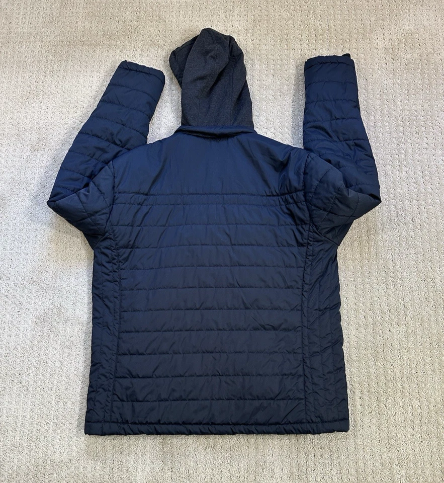 Abrigo de Invierno Buffalo David Bitton Para Hombre Grande Acolchado Capucha Puffer Chaqueta Azul Marino Foto 3 de 4