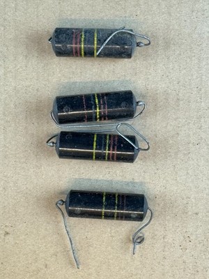 4 NOS Sprague Bumble Bee .22 uf 400v 20% Oil Capacitors PIO TEST .33 .47 .5