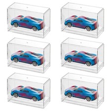 6x Acrylic Display Case Storage Box For 1/64 Scale Hot Wheels Diecast Model Cars
