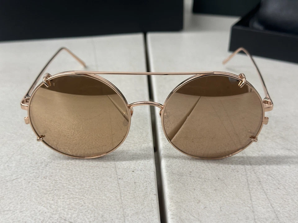 Linda Farrow - 647 C3 Round Sunglasses - Rose Gold - NEW WITH DEFECTS - Image 3 of 4