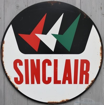 Sinclair Motor Oil 8'' Diameter Vintage Novelty Metal Sign Made In USA