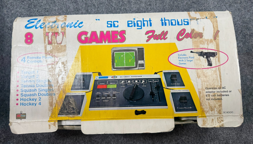 Vintage Radotin SC Eight Thousand SC 8000 Electronic TV Video Game System w/ Box