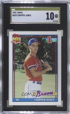 1991 Topps Chipper Jones #333 SGC 10 PRISTINE HOF os0