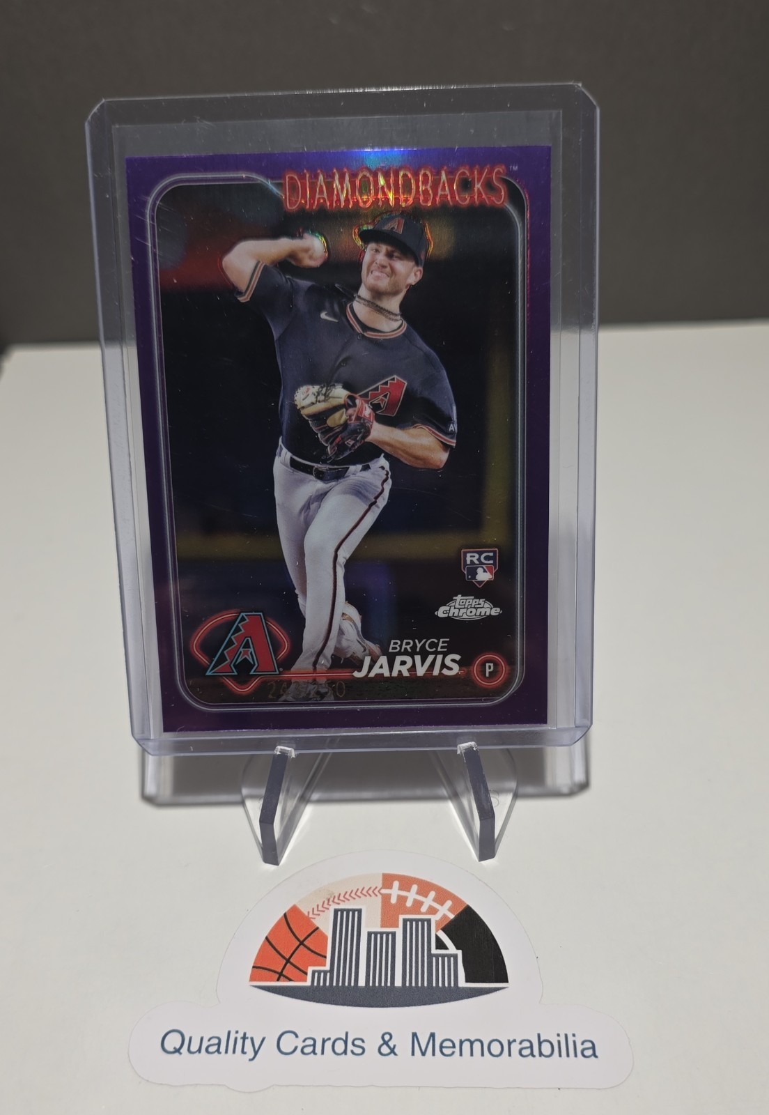 2024 Topps Chrome Logofractor Edition Bryce Jarvis #75 Purple Refractor 243/250
